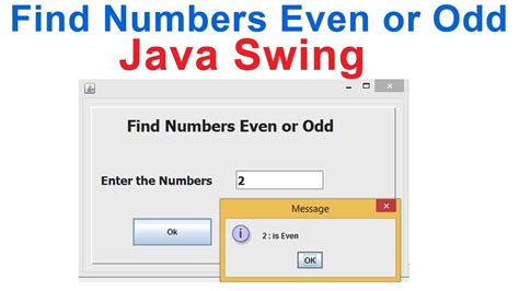 java odd or even